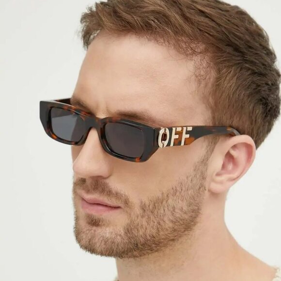 Off-White FILLMORE Sunglasses – Havana Frame Grey Lenses | Model OERI124 6007 - Picture 10 of 13